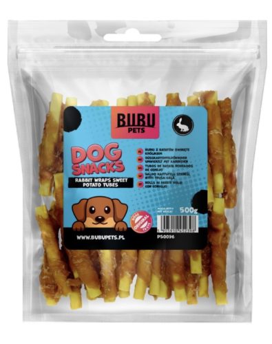 BUBU PETS ÉDESBURGONYA CSŐ NYÚLHÚSSAL 500 G