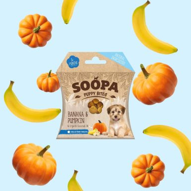 SOOPA PUPPY BITES - BANÁN ÉS SÜTŐTÖK 50 G